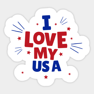 I love my USA Sticker